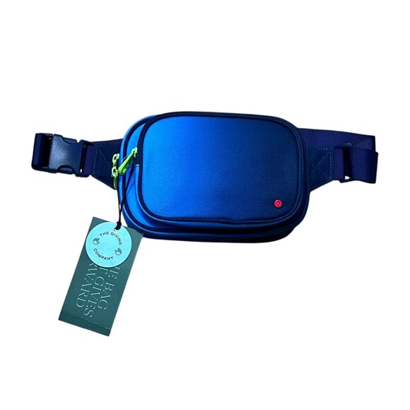 NWT! State Bags Recycled Poycanvas Blue Black Ombre Bennett Game Fanny Pack - Picture 1 of 6
